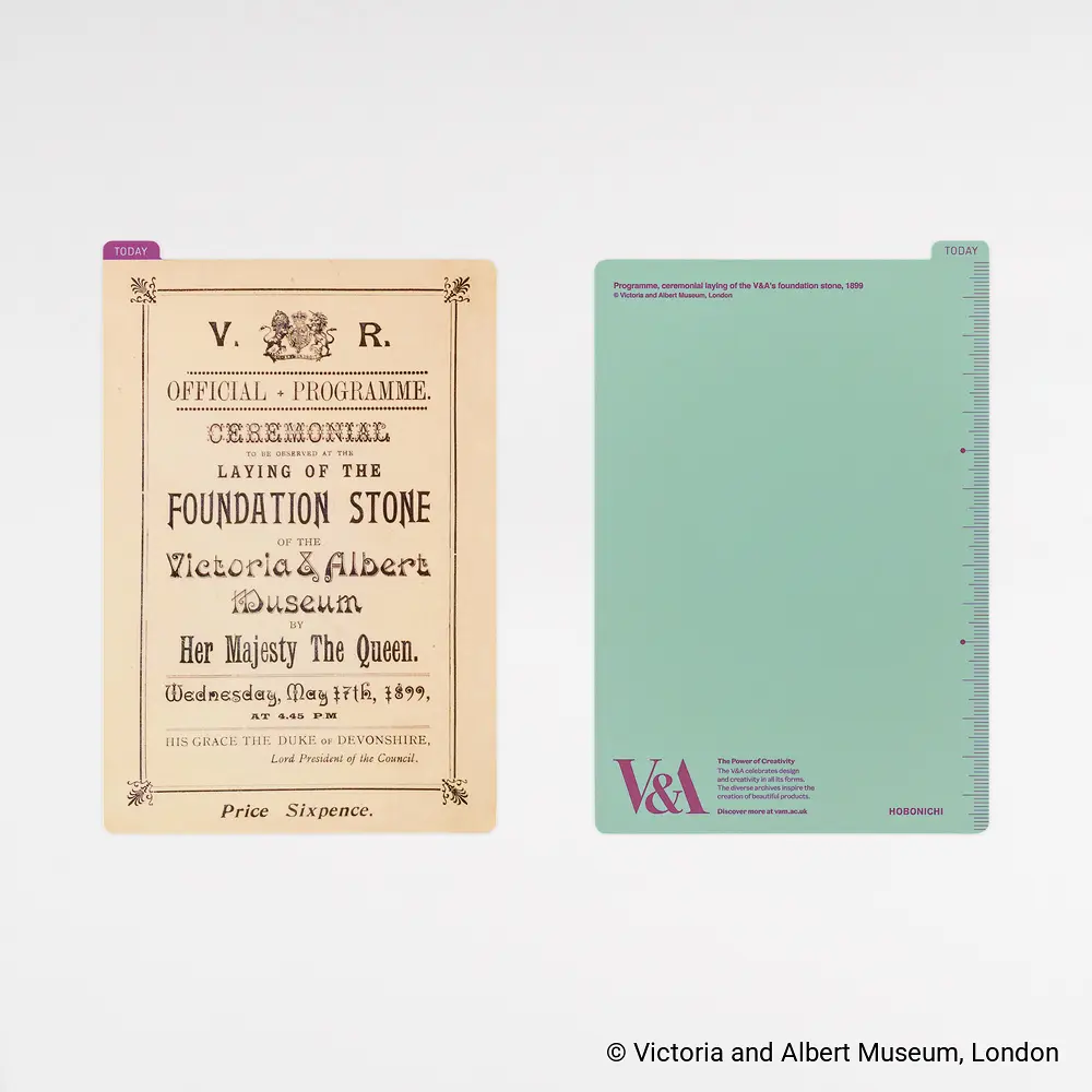 日本ほぼ日手帳墊板/ V&A Series/ A6/ V&A 的基石計畫