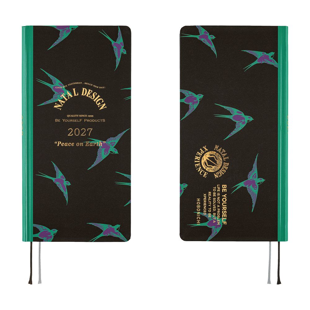 2027日本ほぼ日手帳/ Weeks/ 英語版/ Natal Design/ 幸運的燕子