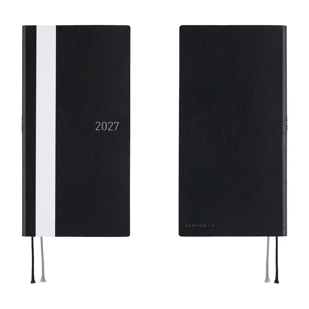 2027日本ほぼ日手帳/ Weeks/ 英語版/ 白線/ 黑