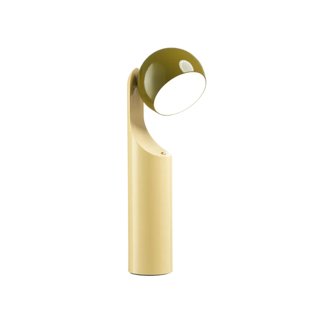 FINE LUMENS MONO攜帶式無線閱讀燈/ 橄欖綠x米黃色
