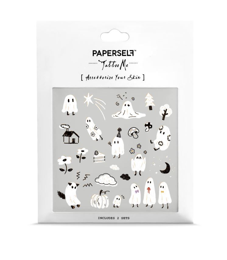 PAPERSELF刺青貼紙/ 淘氣小幽靈Mischief Ghosts/ 2入