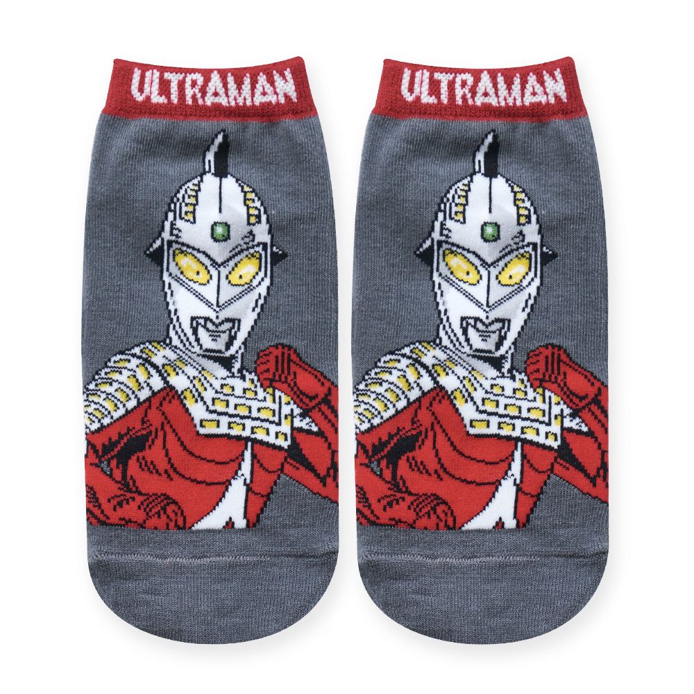 【ONEDER旺達棉品】超人力霸王 男童短襪/ 超人七號灰-11/ 15-22