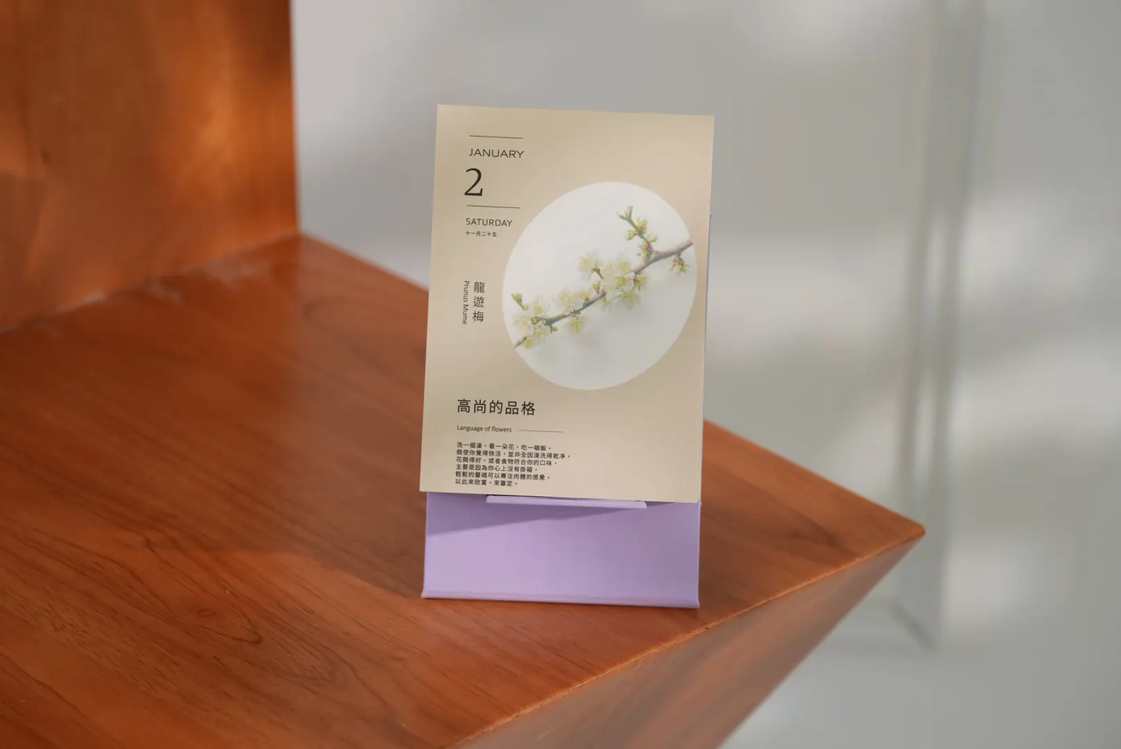 2027鮮花圖鑑日曆/ 每天認識一種花卉/ 紫藤薄霧