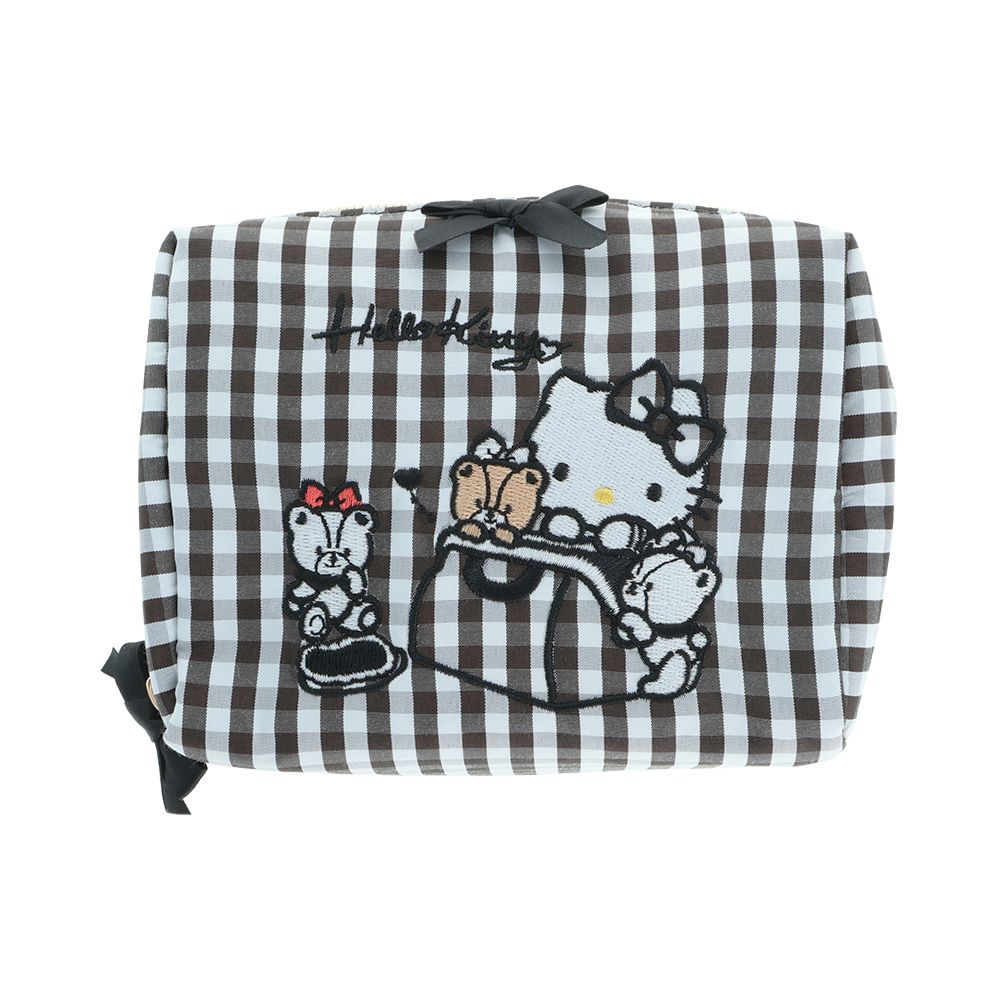 日本 sun-star 三麗鷗 Hello Kitty & Tiny Chum 筆袋/ 黑