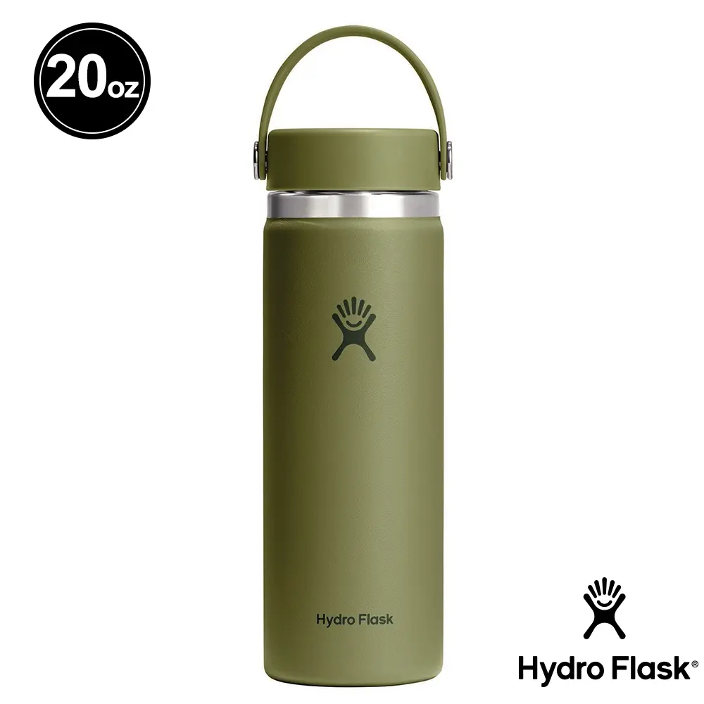 Hydro Flask 20oz寬口提環保溫瓶/ 棕櫚綠