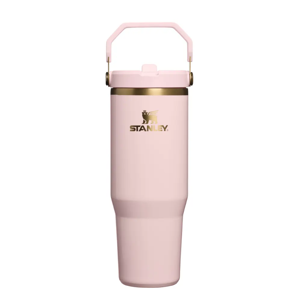 STANLEY 經典系列IceFlow手提吸管杯2.0/ 0.88L/ 光澤芭蕾粉