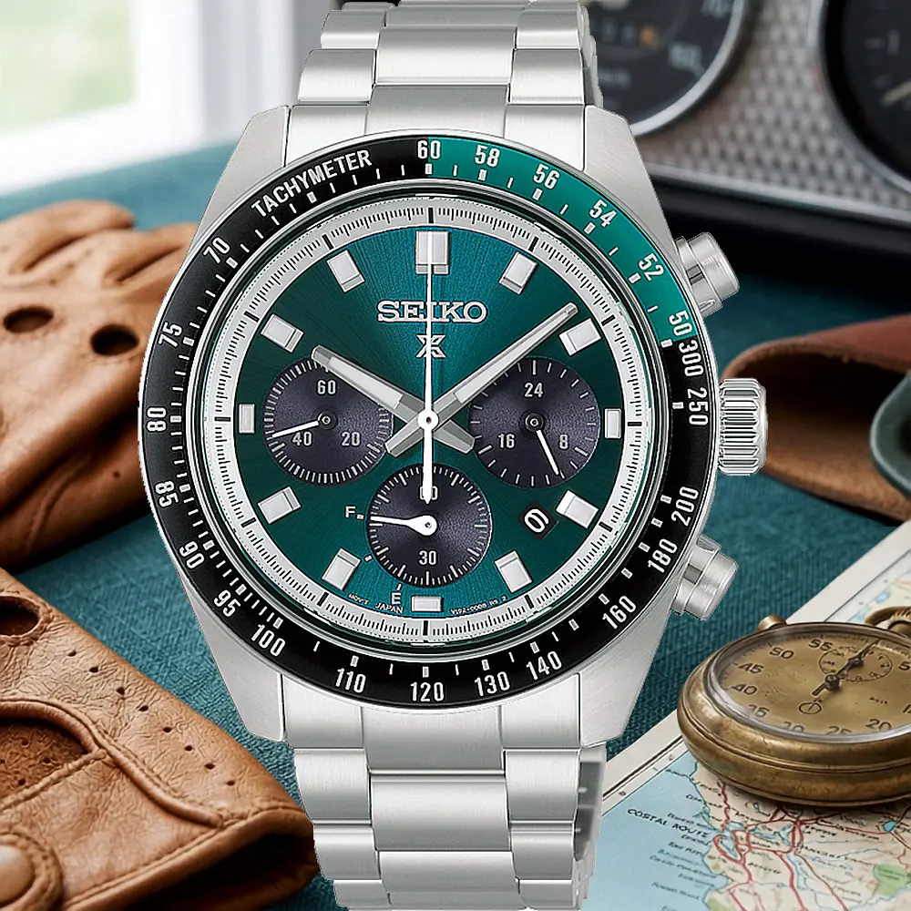 SEIKO 精工 Prospex Speedtimer 太陽能三眼計時手錶 開學禮 送禮 推薦(HBJ003/V192-00B0G)