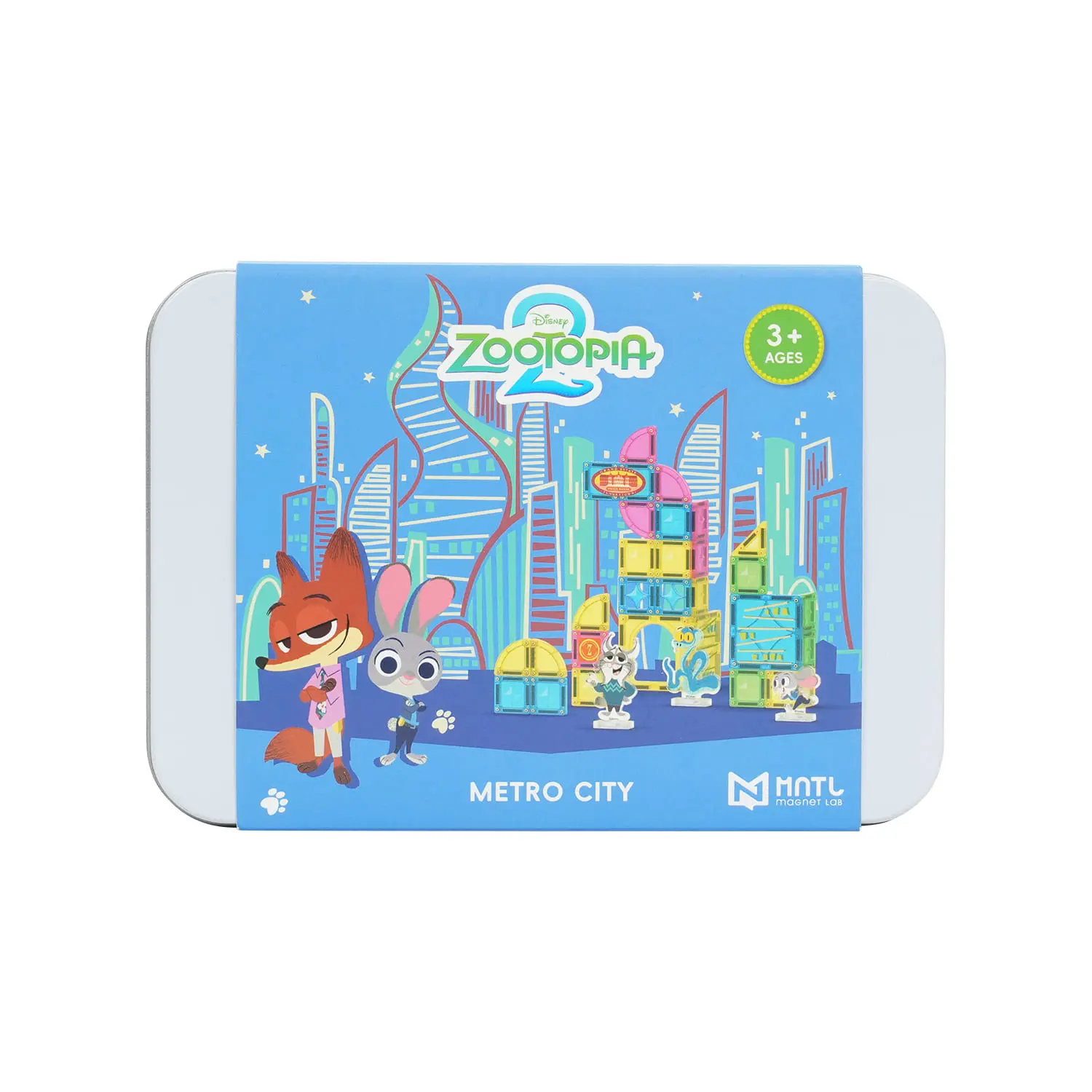 MNTL磁力片/ 迪士尼授權系列/ 動物方城市/ 都會中心/ 固定色/ 38pcs