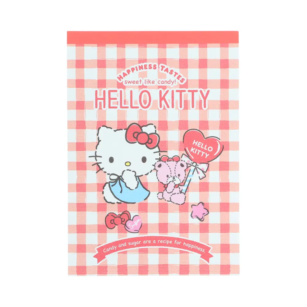 日本 sun-star 三麗鷗 Hello Kitty & Tiny Chum 便條紙本/ B7/ 紅