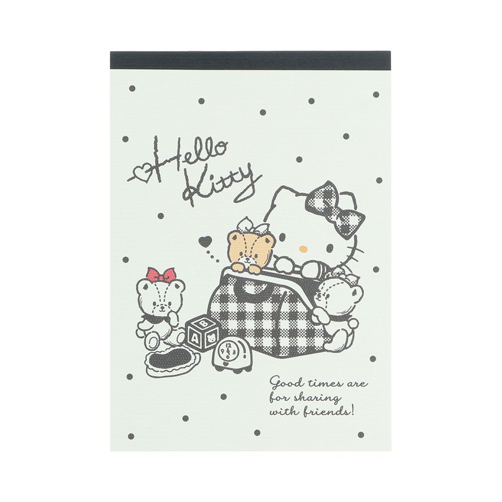 日本 sun-star 三麗鷗 Hello Kitty & Tiny Chum 便條紙本/ B7/ 黑
