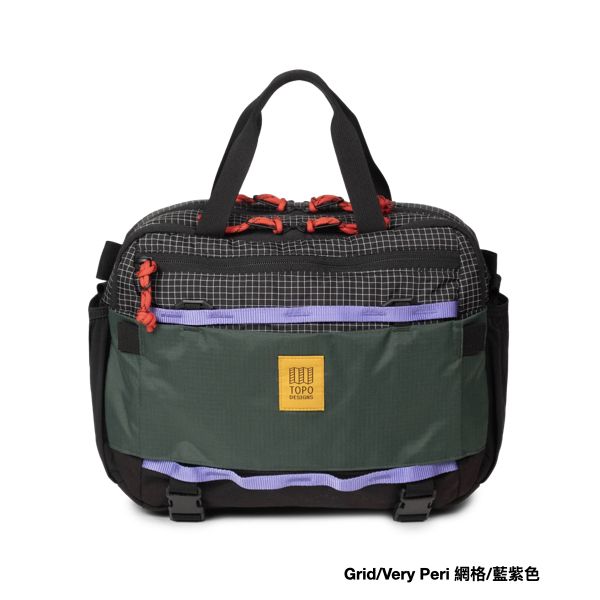 TOPO DESIGNS Mountain Cross Bag側背包/電腦包/ Grid/Very Peri 網格/藍紫色