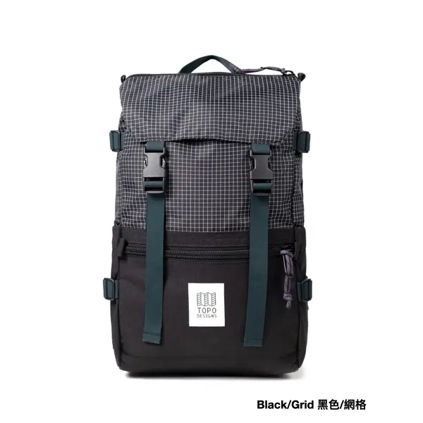 TOPO DESIGNS Rover Pack Classic後背包/ Black/Grid 黑色/網格