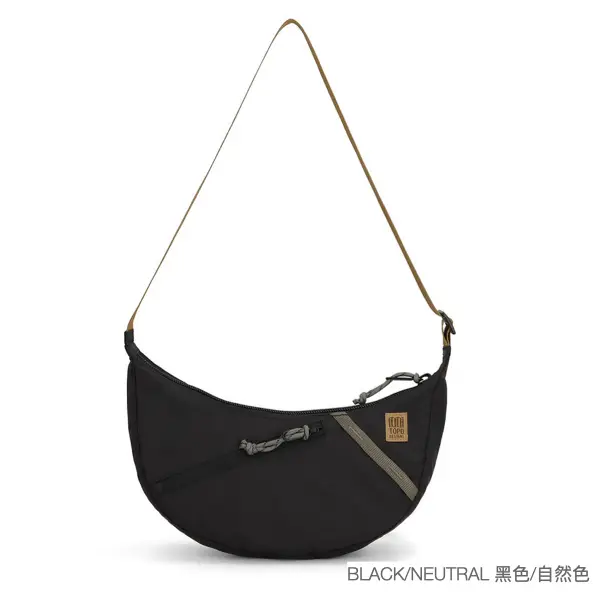 TOPO DESIGNS Moonlight Crossbody Bag月型斜背包/ Black/Neutral 黑色/自然色