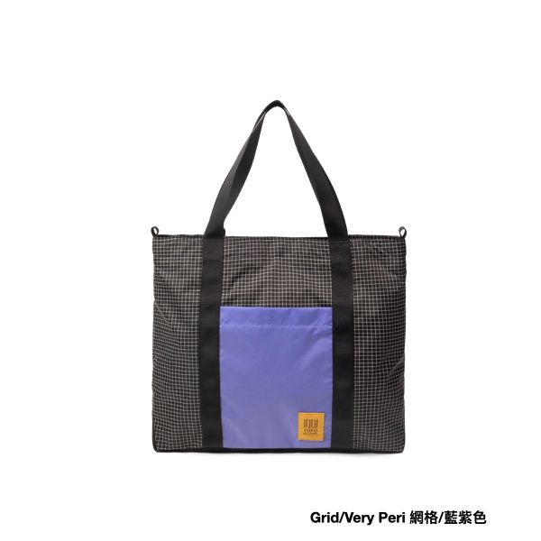 TOPO DESIGNS Mountain Essential Tote山系日常托特包/ Grid/Very Peri 網格/藍紫色
