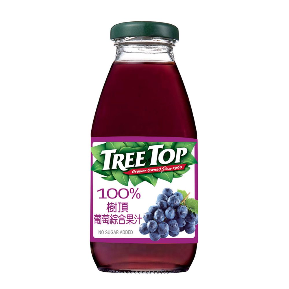 TREE TOP樹頂100%葡萄綜合果汁300mlx24入(玻璃瓶)