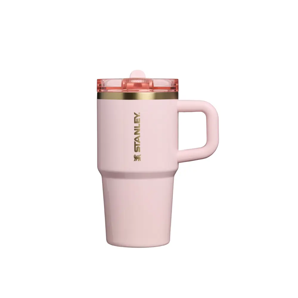 STANLEY防漏吸管隨手杯/ 0.59L/ 光澤芭蕾粉