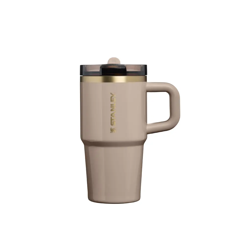 STANLEY防漏吸管隨手杯/ 0.59L/ 光澤沙棕
