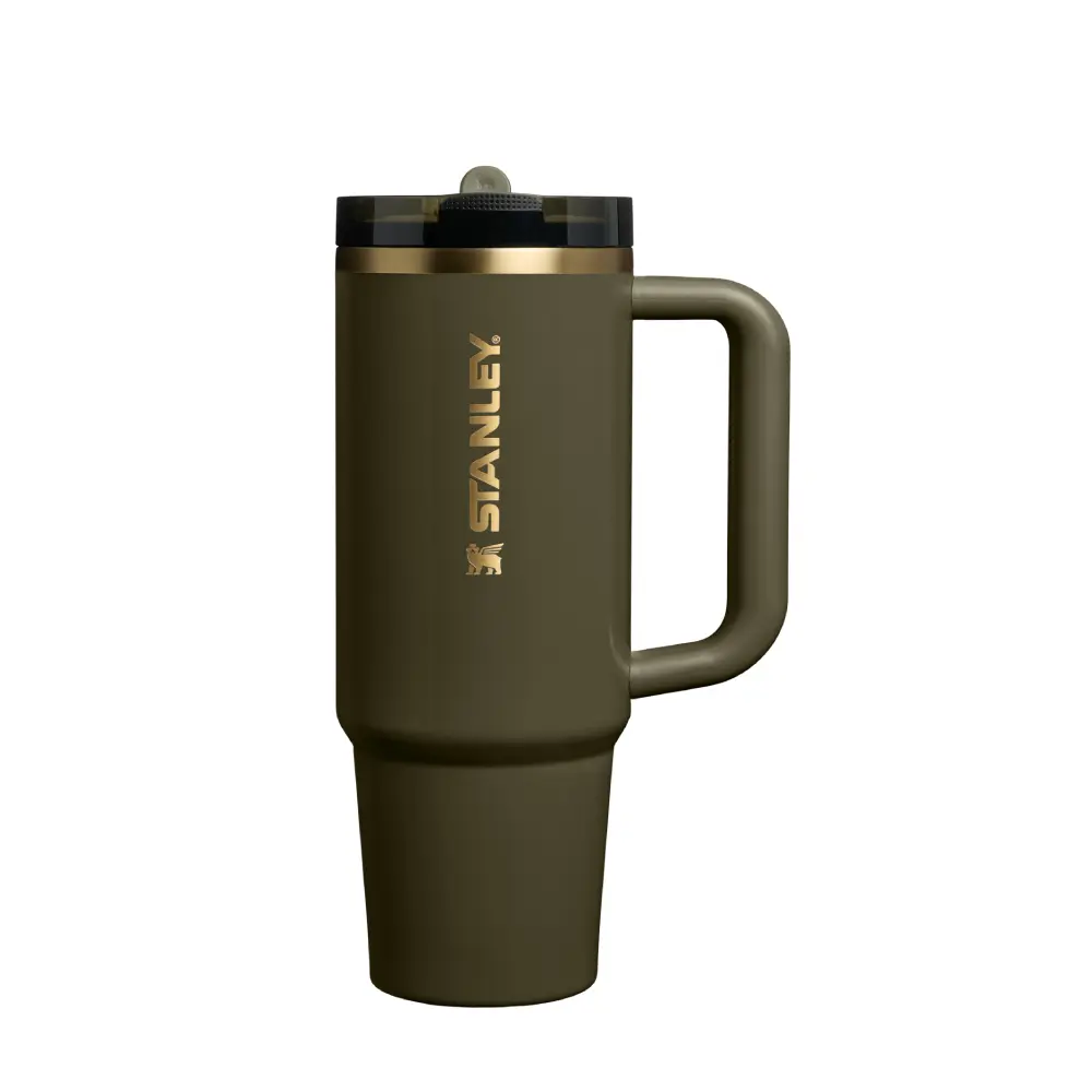 STANLEY防漏吸管隨手杯/ 0.88L/ 光澤苔綠