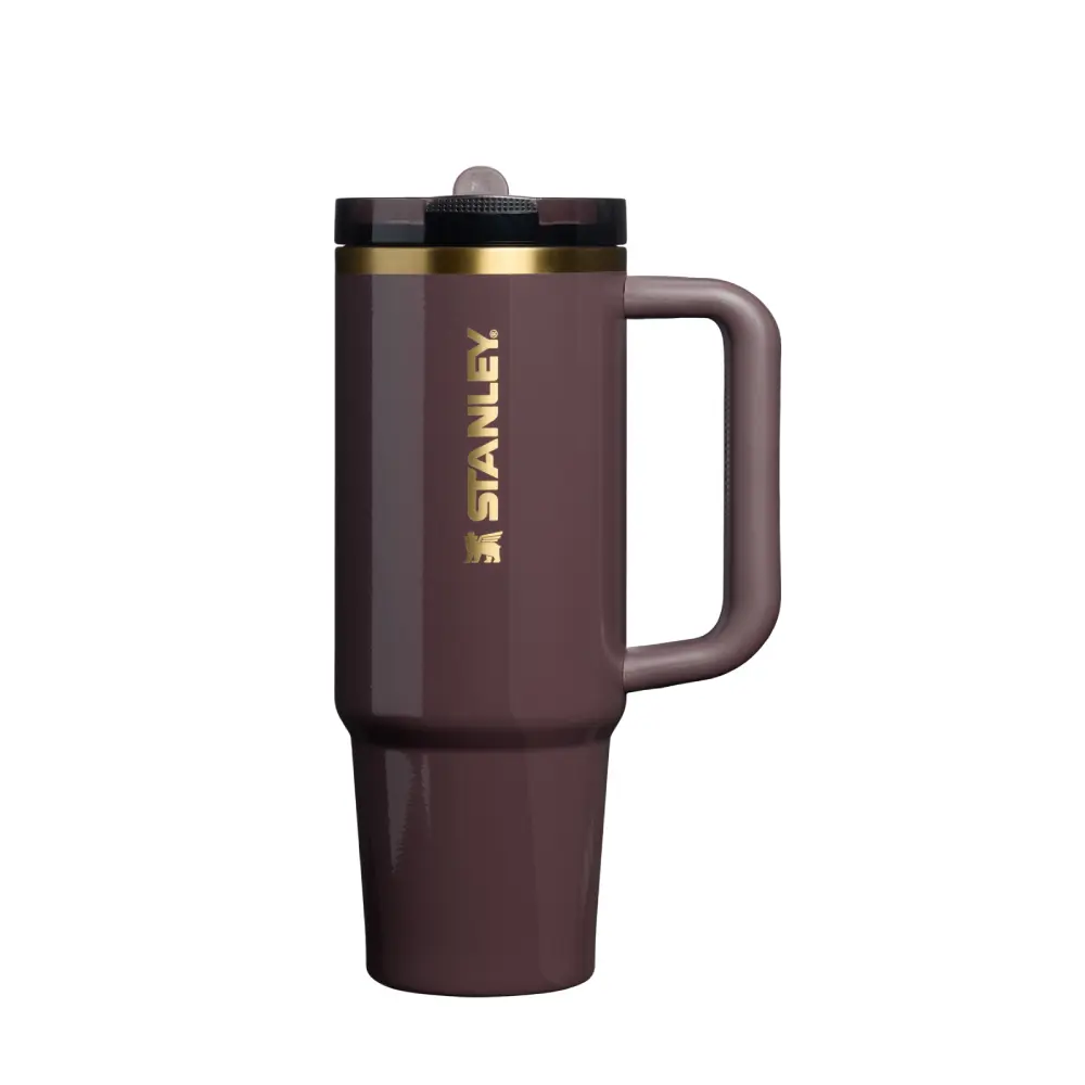 STANLEY防漏吸管隨手杯/ 0.88L/ 光澤無花果