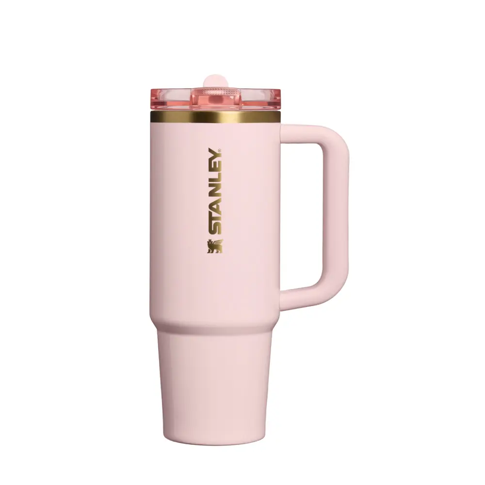 STANLEY防漏吸管隨手杯/ 0.88L/ 光澤芭蕾粉