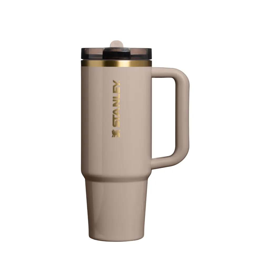 STANLEY防漏吸管隨手杯/ 0.88L/ 光澤沙棕
