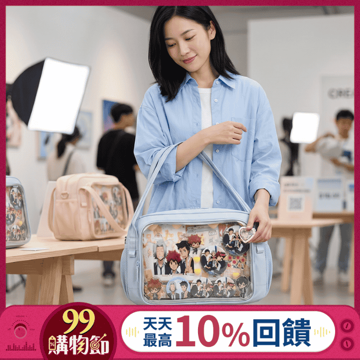 ELECOM可拆式2WAY肩背痛包/ M/ 淺藍