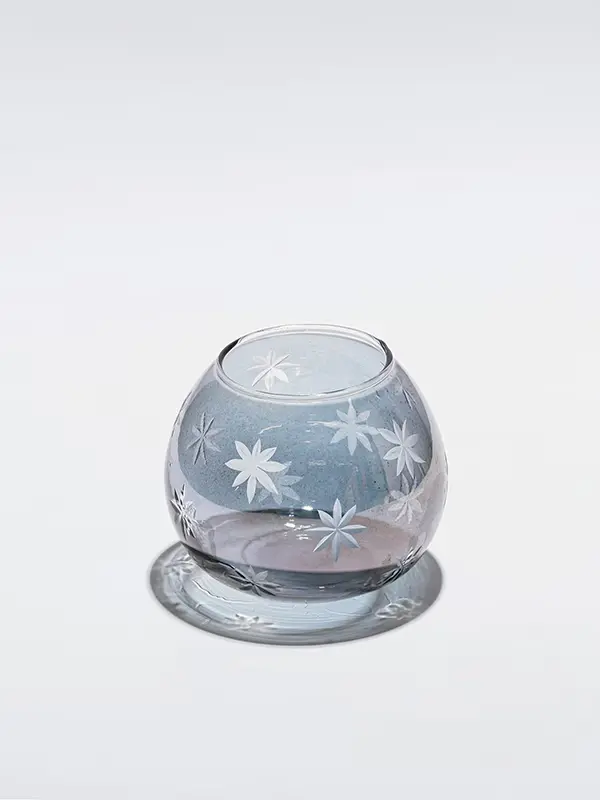 日本 artipur COTTAGE 星星玻璃燭台/ 球型/ Grey
