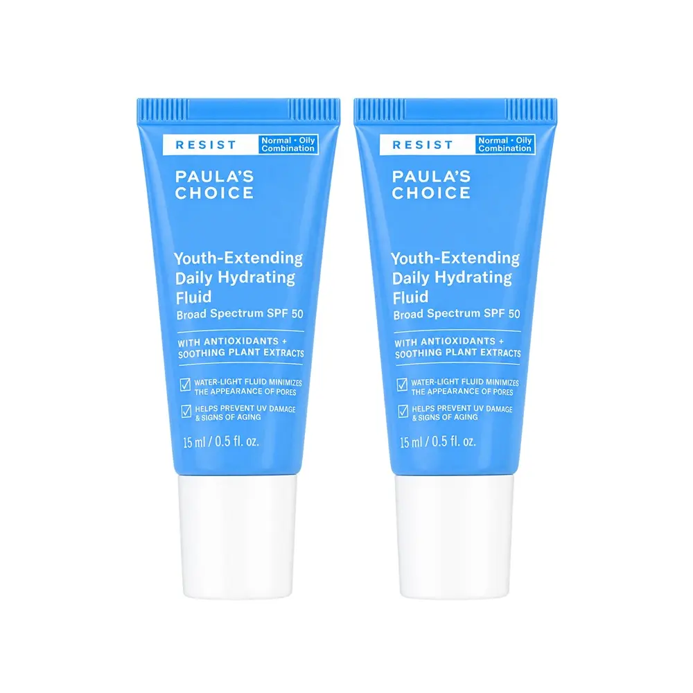 【Paula's Choice 寶拉珍選】抗老化清爽無油防曬液 SPF50 15ml 兩入組 公司貨(效期2027/04/01)