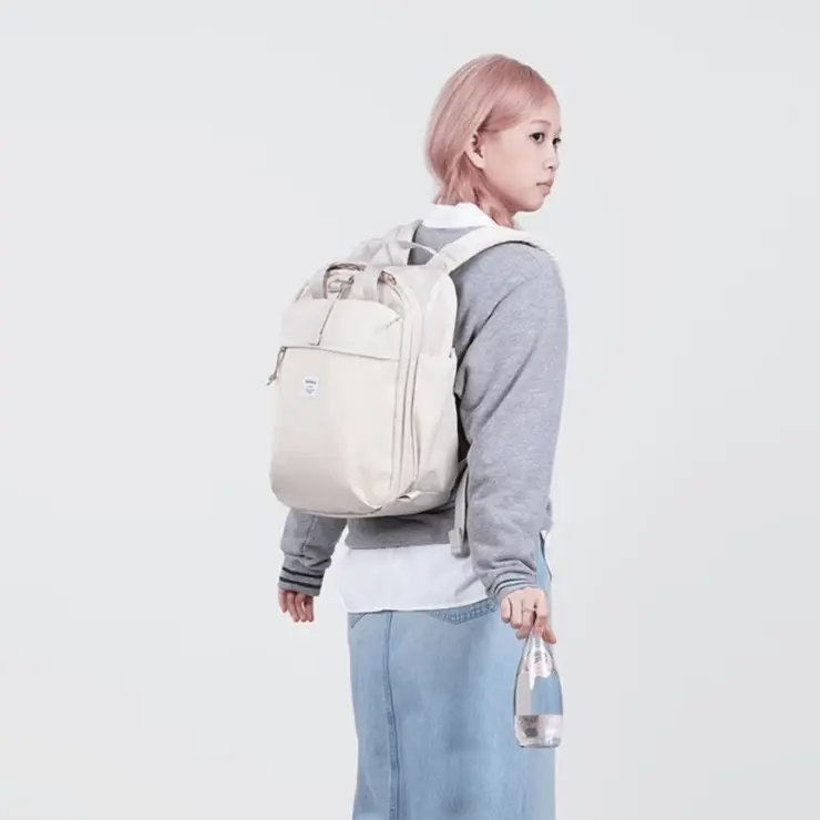 hellolulu MINI CADAN日常機能多功能背包/ 香草白