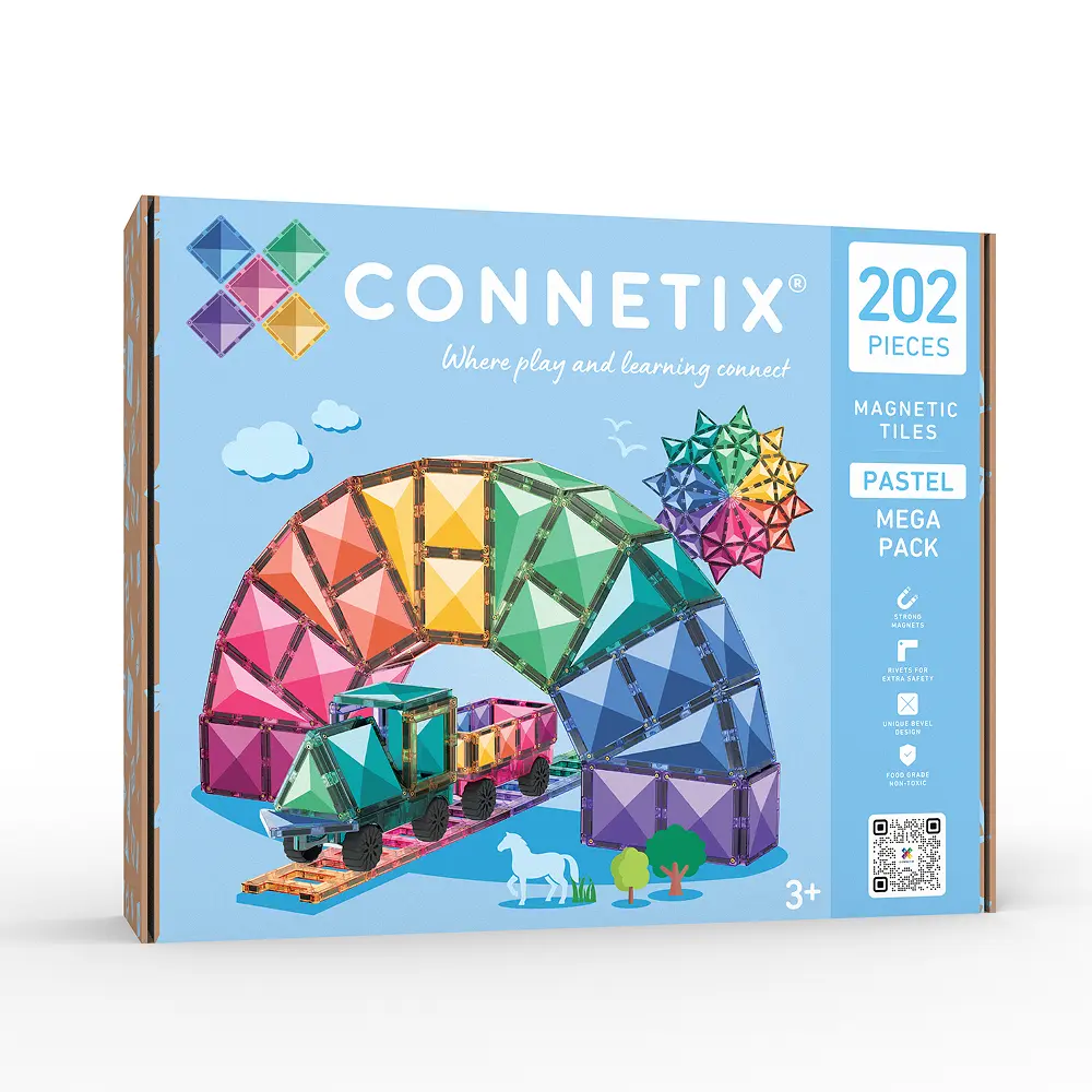 Connetix 磁樂®磁力片/ 202片 粉彩豪華組