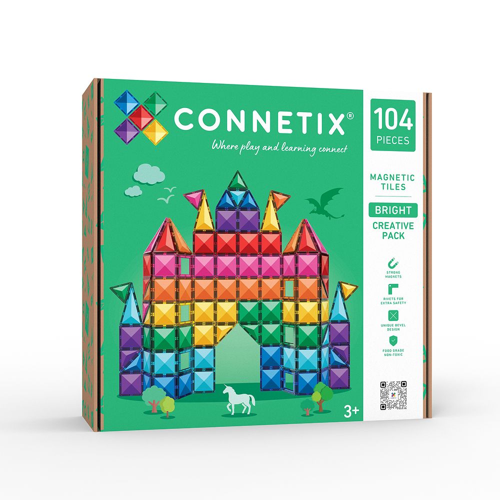 Connetix 磁樂®磁力片/ 114片 亮彩球道組