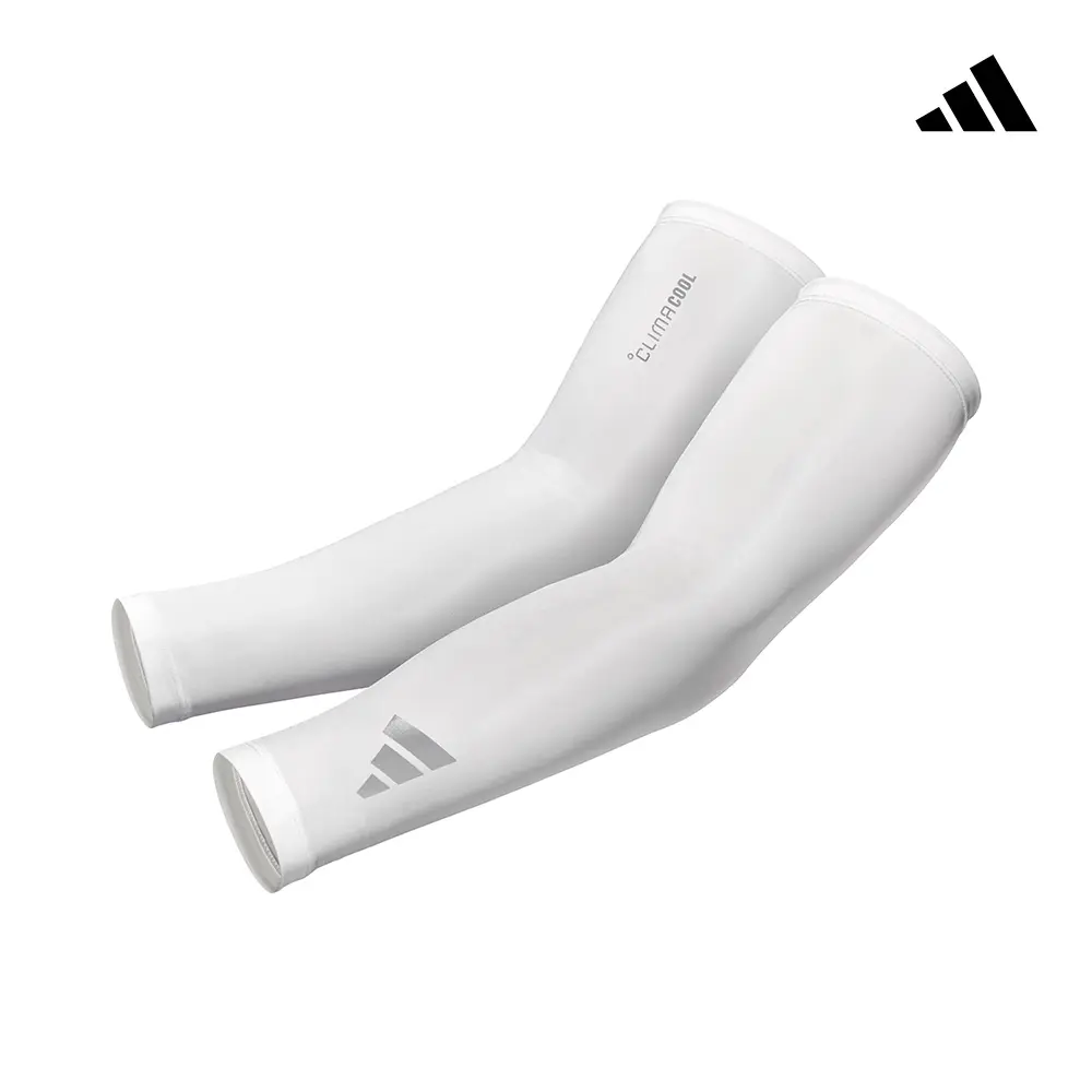 adidas 愛迪達 吸濕排汗壓縮袖套-白 (L/XL)