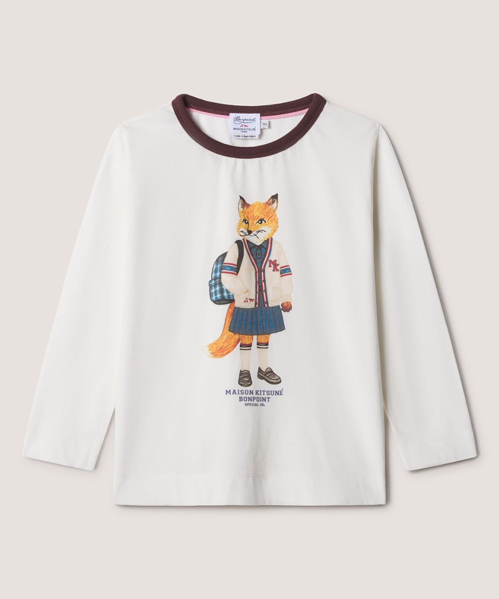 MAISON KITSUNÉ X BONPOINT 兒童經典米白長TEE/ 12
