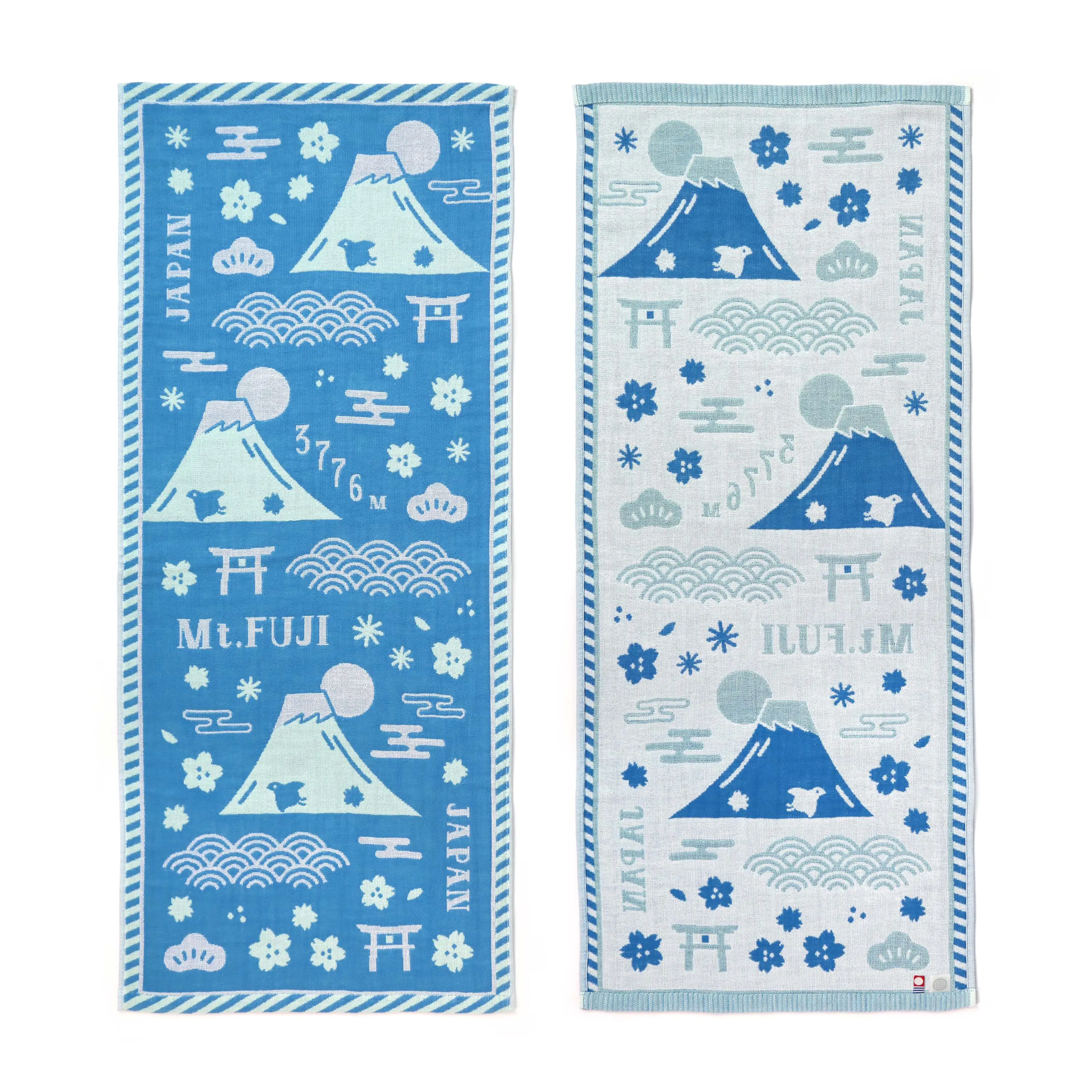 伊織今治認證和風富士輕薄長巾/ 藍色