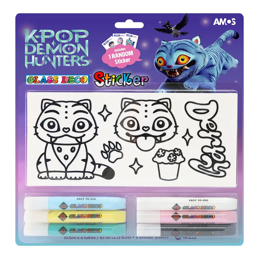 韓國AMOS 6色K-POP獵魔女團 DERPY & SUSSIE創意玻璃貼DIY/ 10.5ML