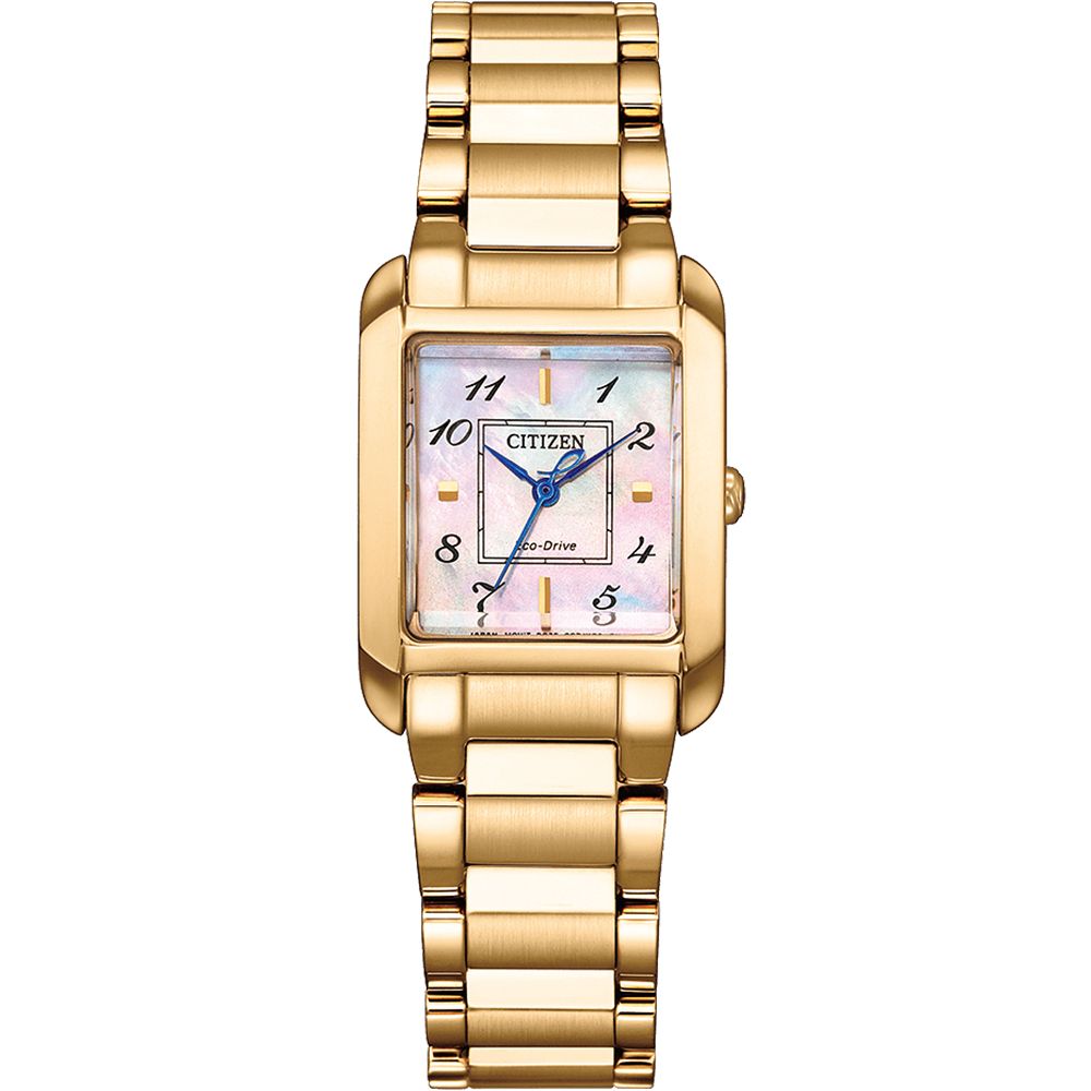 CITIZEN 星辰L系列 光動能大三針珍珠貝女錶 玫瑰金 送禮 推薦(EW5603-89Y)