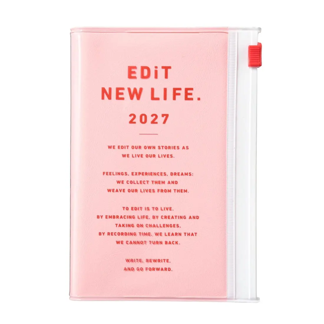 2027 日本 MARK'S Edit 一天一頁日誌/ B7/ 附收納袋/ Strawberry Milk