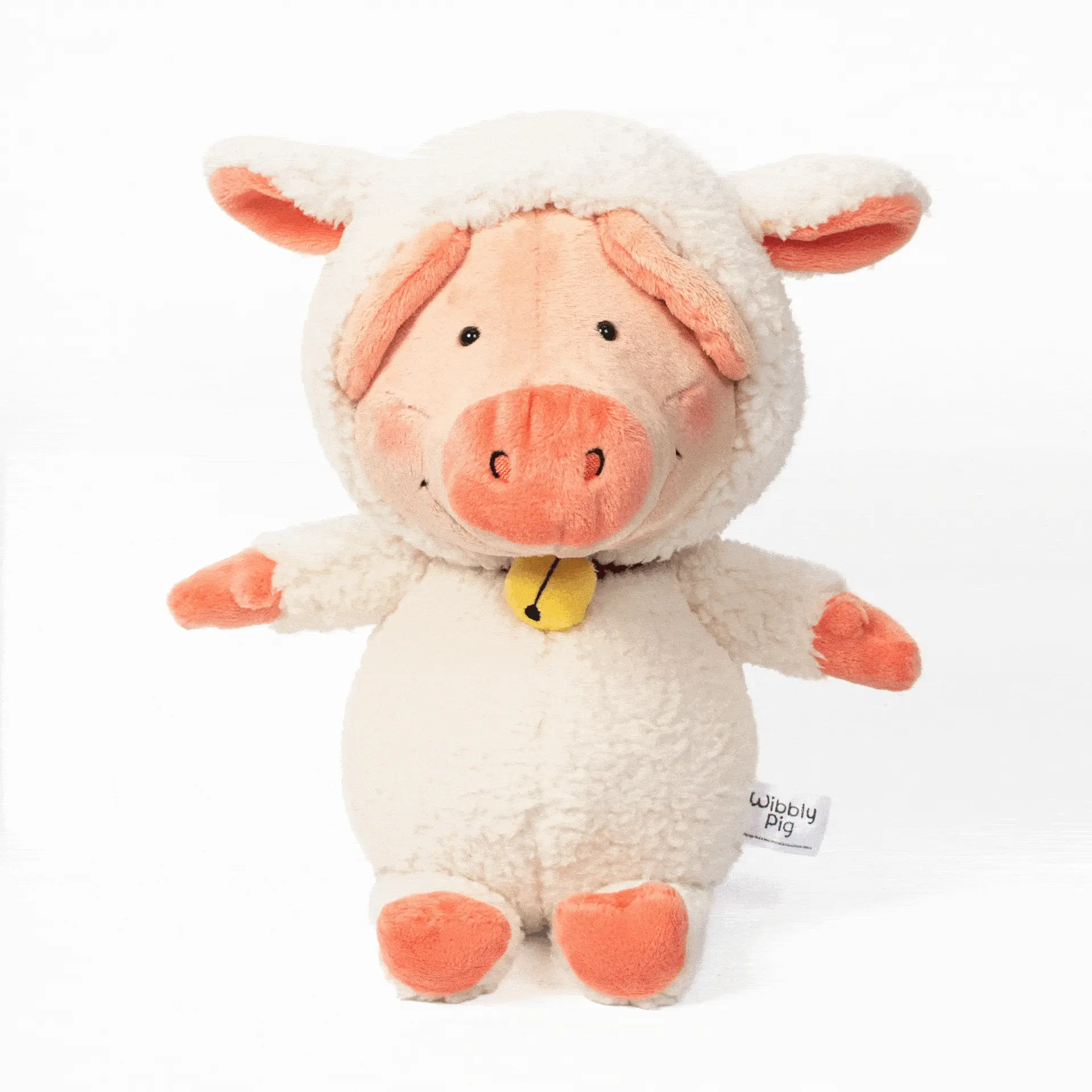 【誠品獨家】NICI綿羊裝小豬威比坐姿玩偶/ 30cm