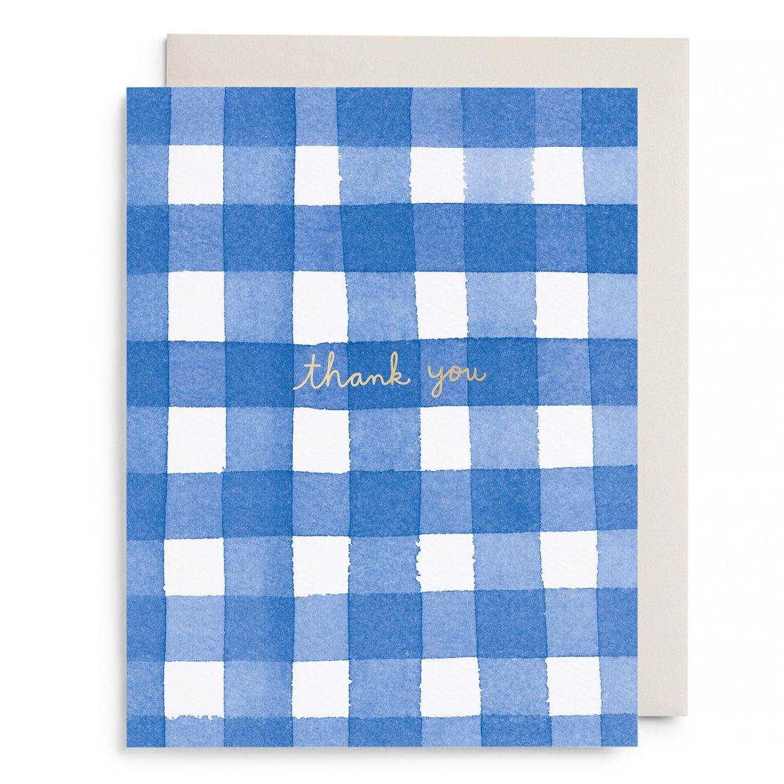 E. FRANCES感謝卡/ Blue Gingham Thank You/ 藍色菱格感謝卡