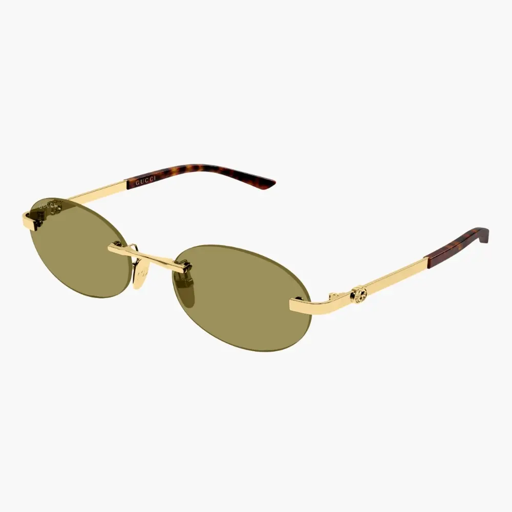 GUCCI｜GG2214S-004 橢圓形金屬太陽眼鏡/ 公司貨