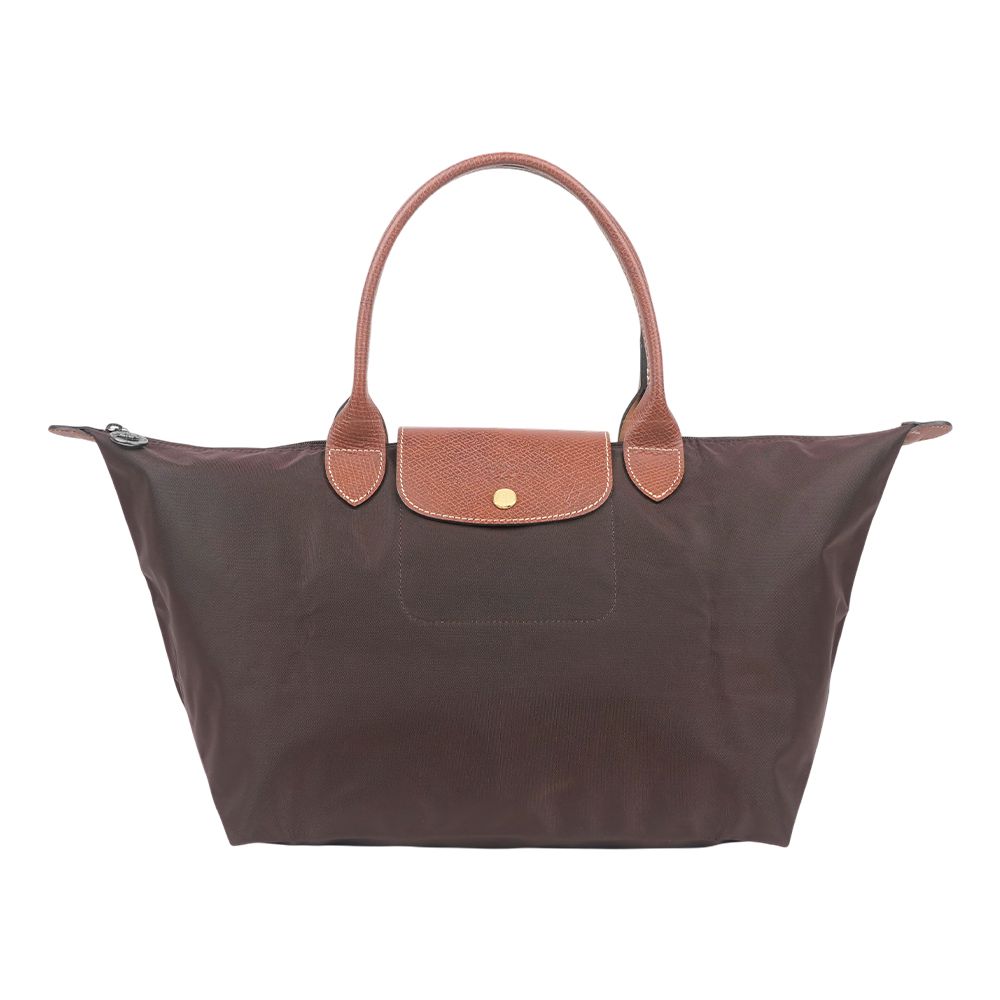 【LONGCHAMP】L號短把 Le Pliage 摺疊肩背包(摩卡色)/ 平行輸入