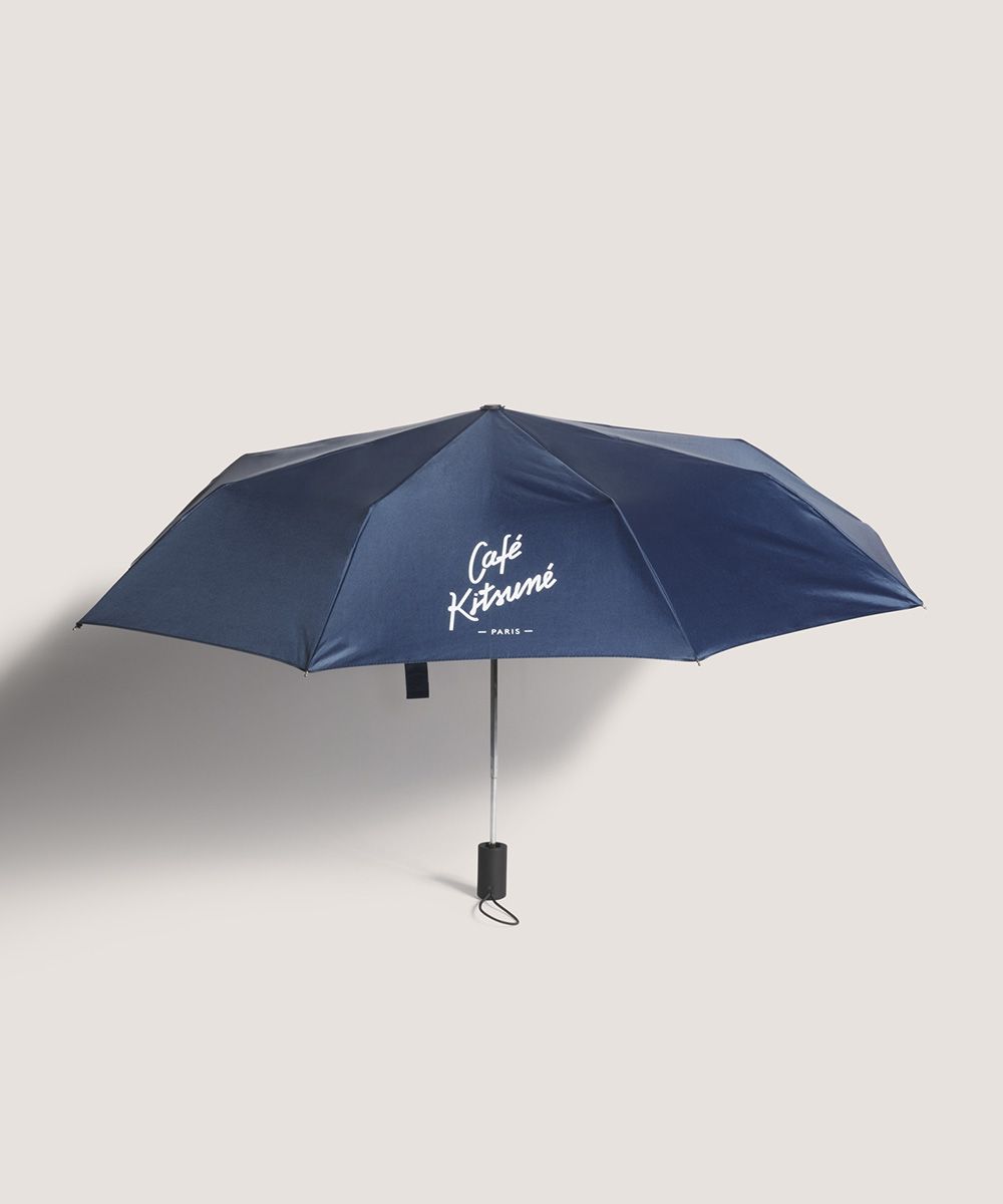 CAFÉ KITSUNÉ 單寧藍手繪LOGO自動傘