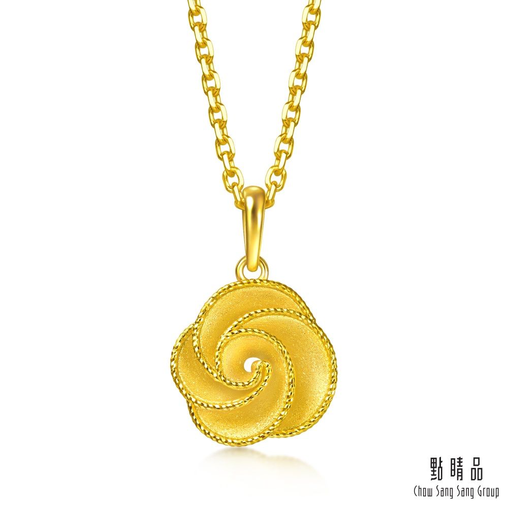 點睛品 玫瑰絮語 黃金吊墜_計價黃金