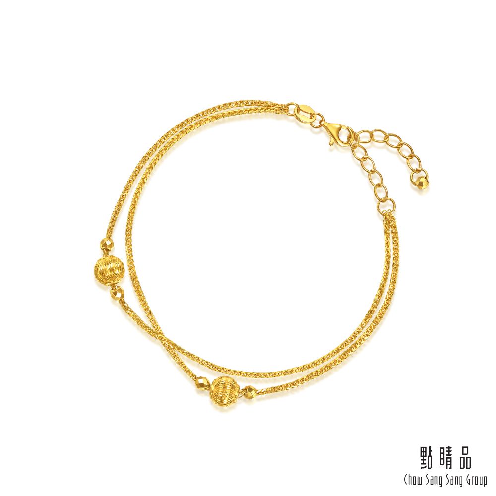 【網路獨家款】點睛品 星綴雙鍊 黃金手鍊_計價黃金