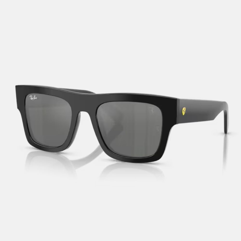 Ray Ban｜RB2217M-F60188 法拉利聯名 方形膠框水銀太陽眼鏡/ 公司貨