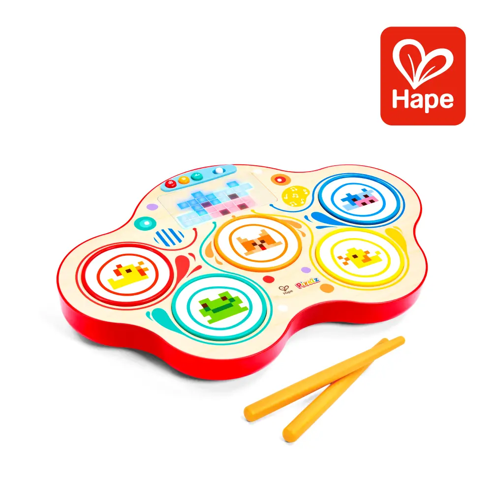 德國Hape 聲光動態像素鼓