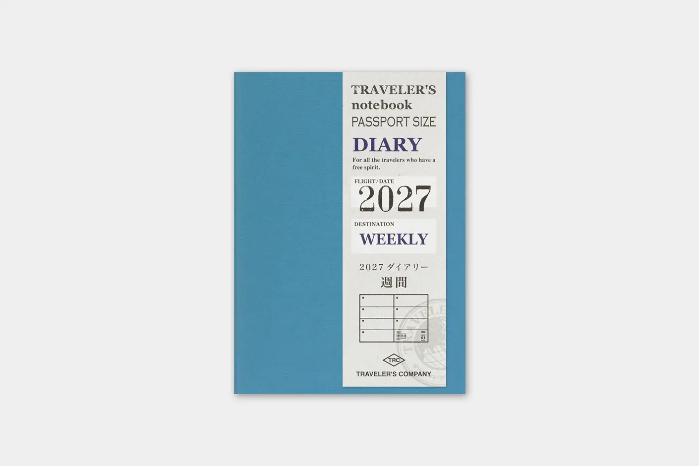 2027 日本 TRAVELER'S COMPANY TRAVELER'S notebook 日誌/ 護照尺寸/ 週間橫式記事