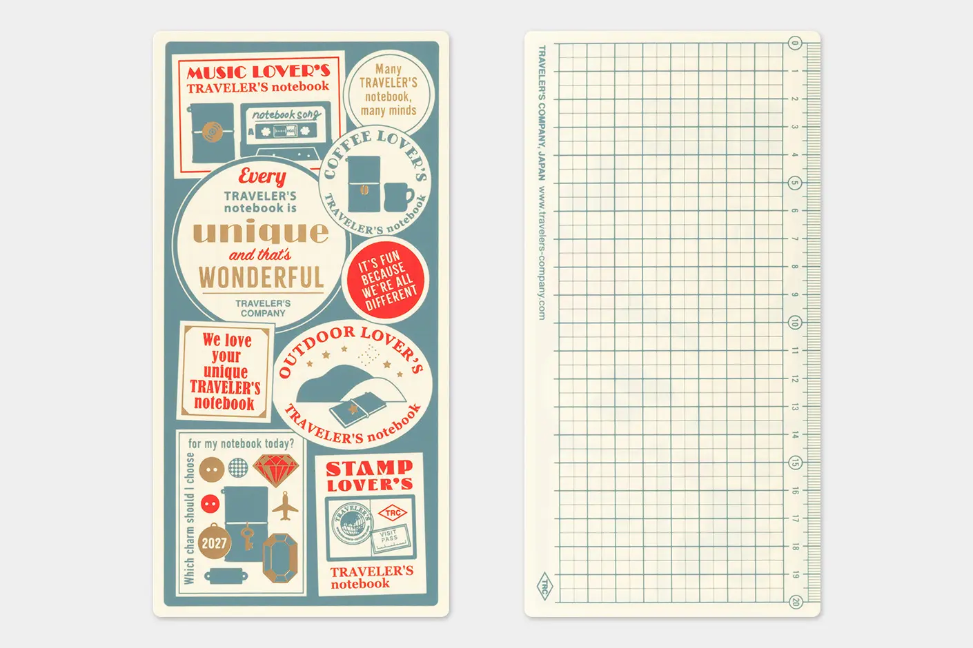 2027 日本 TRAVELER'S COMPANY TRAVELER'S notebook 墊板