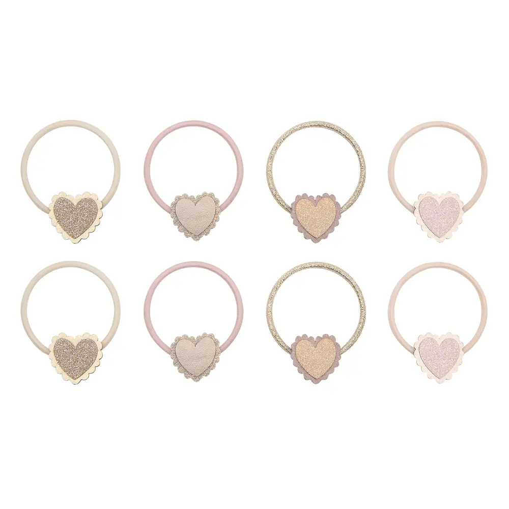 Mimi & Lula AW26芭蕾夢境/ 滾邊愛心髮束/ 8入