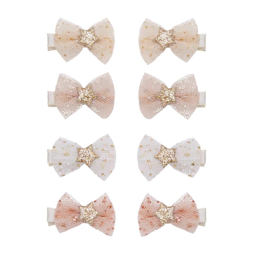 Mimi & Lula AW26芭蕾夢境/ 紗質蝴蝶結迷你髮夾/ 8入